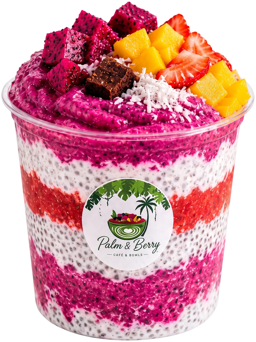 Pitaya Dream Bowl im Palm & Berry Becher