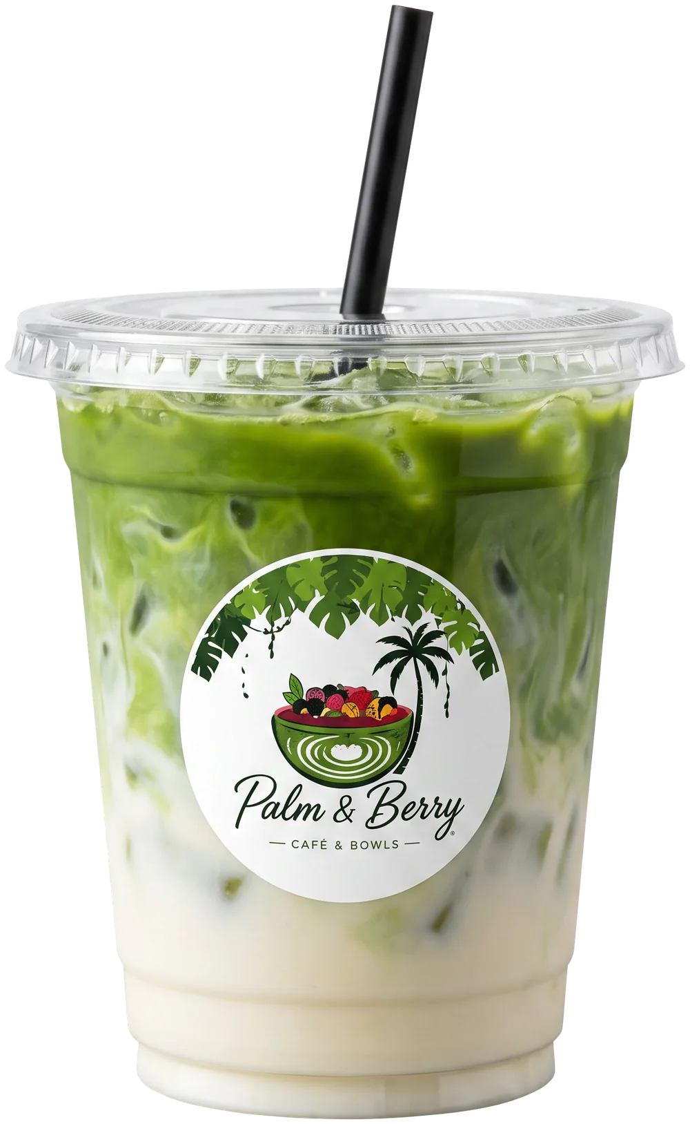 Classic Matcha Latte auf Eis