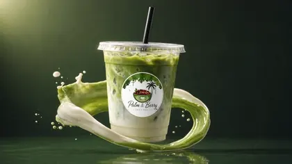 Classic Matcha Latte auf Eis